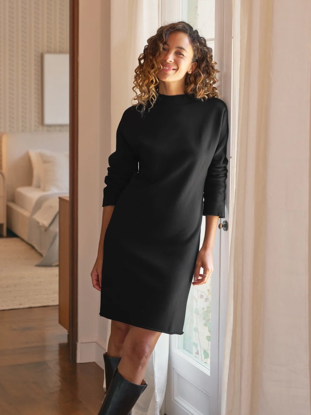 Frank & Eileen Izzie Funnel Neck Dress Size M NWOT